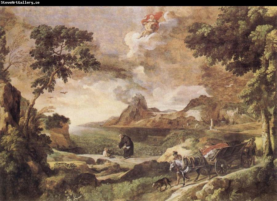 Gaspard Dughet Landscape with St Augustine and the Mystery of the Trinity